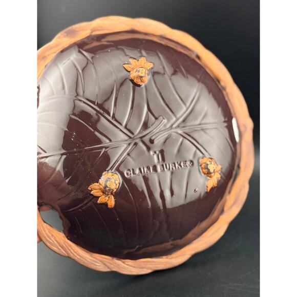 Claire Burke Hand Painted 8.5" Pottery Footed Bowl - Picture 6 of 7